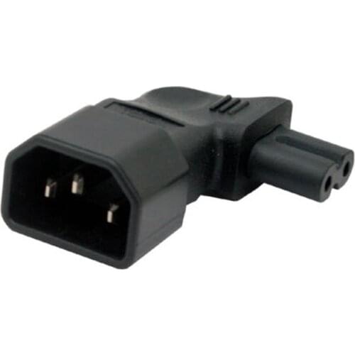 C 14 IEC 320 C14 to C7 C 7 90 Degree Left Right Angled Power Male to Female Extension Adapter for Notebook Charger
