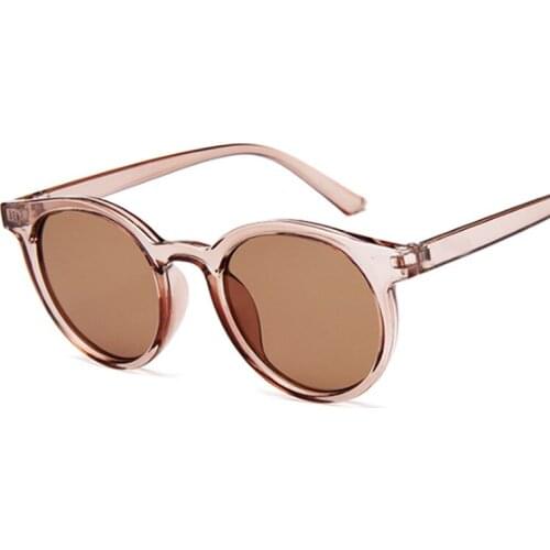 Vintage Black Cat Eye Sunglasses Women Brand Designer Round Sunglasses Female Transparent Jelly Color Mirror Oculos De Sol