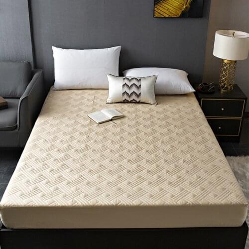 Waterproof Mattress cover Cotton Breathable Bedspread Thickened Dust-Proof Fitted Sheet Protective Case king bed protector