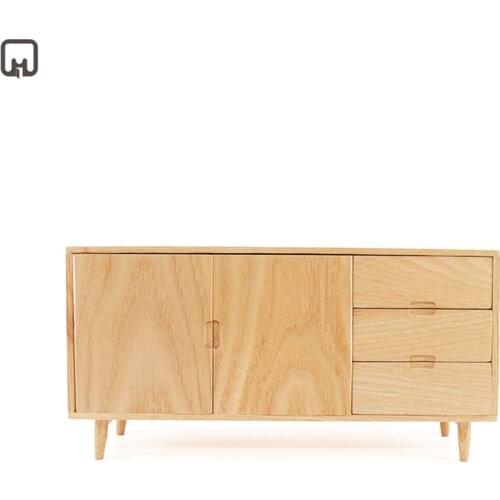 1/12 Doll House Furniture Toy for Dolls Ob11 Living Room Decoration Wooden Cabinet Dollhouse Accessories Toys For Girls