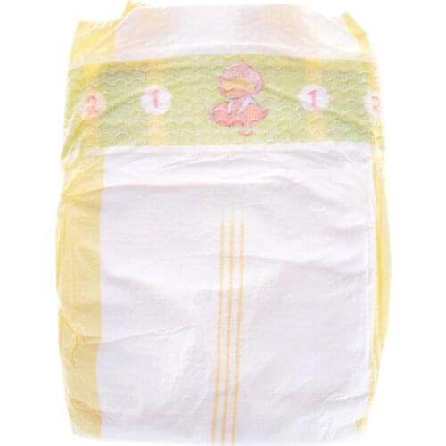1Pc Disposable Soft Tiny Cute Newborn Diapers White Thin section Diapers Wear fit 43cm Children Doll Accessories