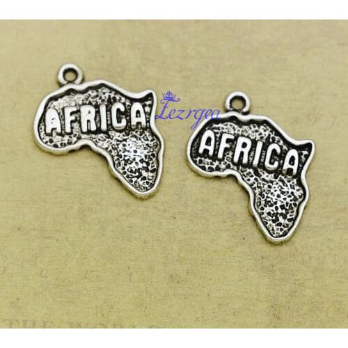 10pcs/lot--24x19mm, Antique silver plated Africa state shape charms,DIY supplies,Jewelry accessories