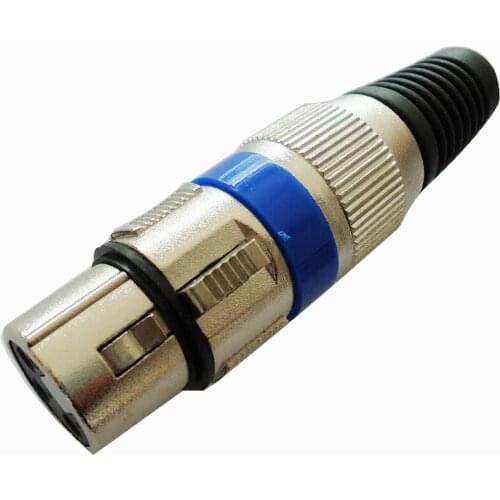 10pcs Nickel Plated 3 pin Female XLR Microphone MIC Speaker plug jack Audio Cable Connector