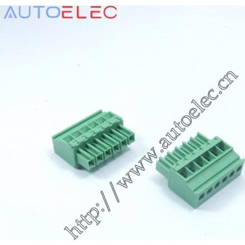 1000pcs/lot 3.5mm pitch 6Poles plug-in socket PCB terminal blocks 2EDGKA PCB Female Pluggable connector MCVR1.5/6-ST-3.5 1863194