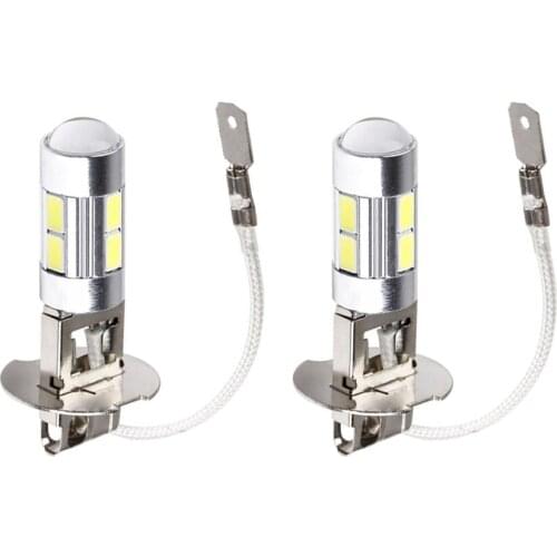 2Pcs Car Fog Light 10LED 6000K DC 12V 5630 SMD Auto Fog Driving Lights 300-350lm High Brightness Auto Foglights Bulb Accessory