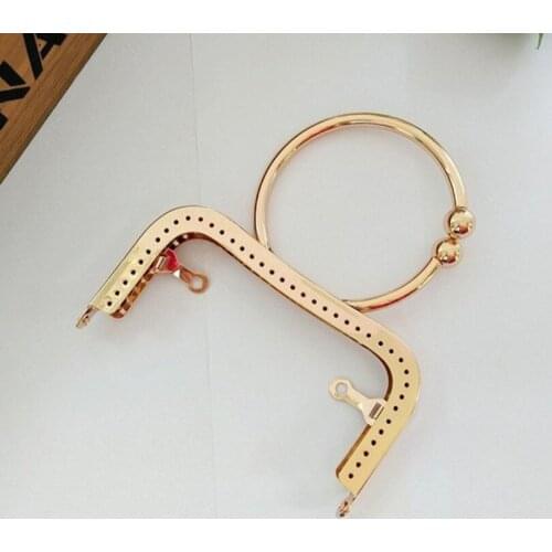 2PCS Vintage Metal Purse Bag Frame Kiss Clasp Lock with Handle 12.5cm Hot New Accessories High Quality Handle Purse Frame