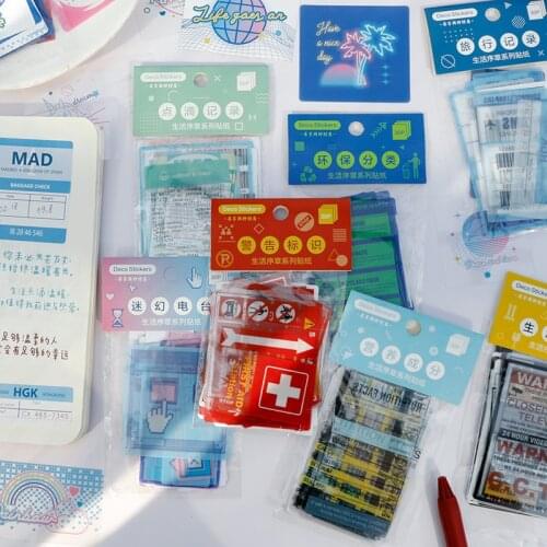 30pcs Kawaii Stationery Stickers Life Prologue Series Planner Decorative Mobile Stickers Scrapbooking