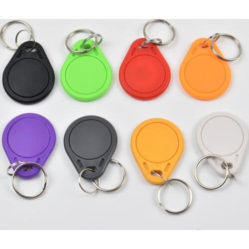300pcs EM4305 Copy Rewritable Writable Rewrite EM ID keyfobs RFID Tag Key Ring Card 125KHZ Proximity Token Access Duplicate