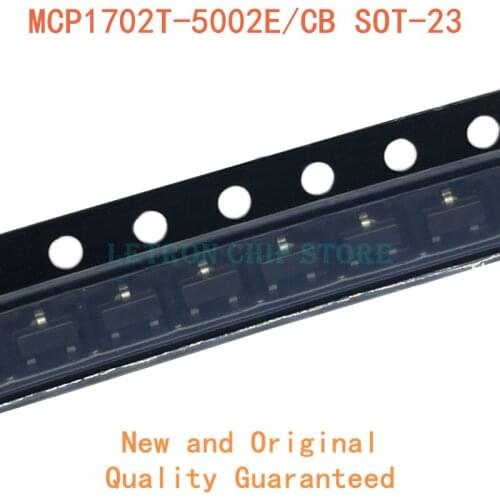50PCS MCP1702T-5002E/CB SOT-23 MCP1702T 5V SOT23 SMD Transistor new and original IC Chipset