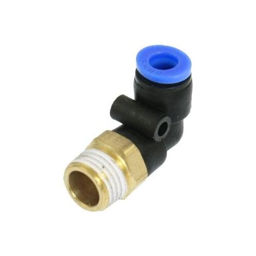 6mm OD Tube to 13mm M Thread Pneumatic Elbow Connector Quick Fitting