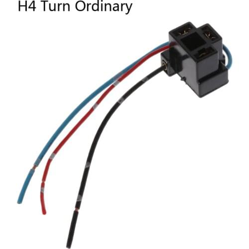 2019 H4 Car Halogen Bulb Socket Power ABS&metal Material Adapter Plug Connector Wiring Harness