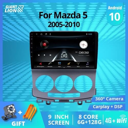 2 Din Android 9.0 Car Multimedia Player For Mazda 5 2005 2006 2007 2008 2009 2010 9'' Autoradio 2Din Radio Audio GPS Navi WIFI