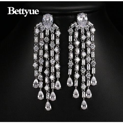 Bettyue Brand Fashion Charm Luxury AAA Zircon Multicolor Hight Quality Jewelry Earrings For Woman Wedding Party Gifts