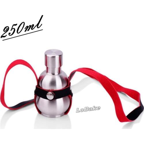 Mini size 250ml stainless steel Gourd shape wine bottle with leather belt portable flask liquor whisky alcohol drinking tools