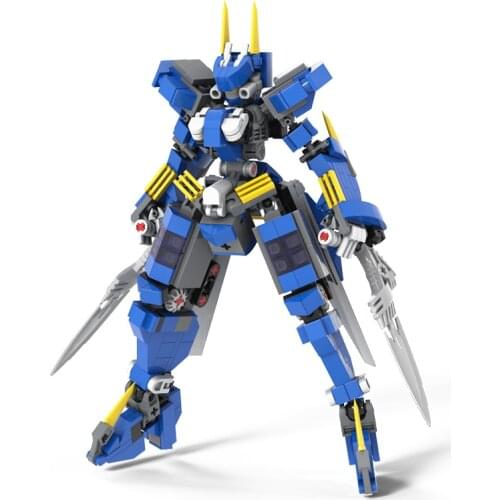 Action Figure Building Blocks Model Kits Kids Toys 7 Inches Anime Robots Assemble Bricks Dolls Armor Warrior Toys For Children