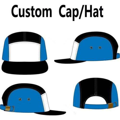 Custom 5 Panels Hats Flat Brim Caps Snapback Cap Custom Design Baseball Cap