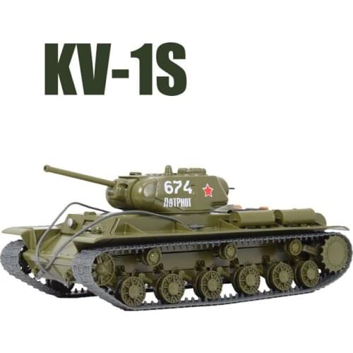 Diecast 1/43 Scale KV1S Soviet Heavy Crawler Alloy Tank Model Collectible Decoration Gift Display Toys for Boys