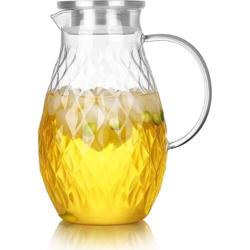 2L Super Large Iced Water my Bottle Heat-resistant Glass Juice tea set infuser Health Life House Decoration Jug beer and Giftset