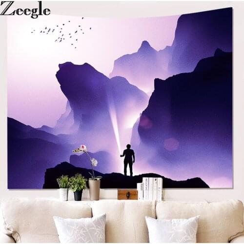 Zeegle Polyester Wall Decoration Cloth 3D Printed Hanging Tapestry Bedspread Beach Towel Yoga Blanket Picnic Mat Table Cloth