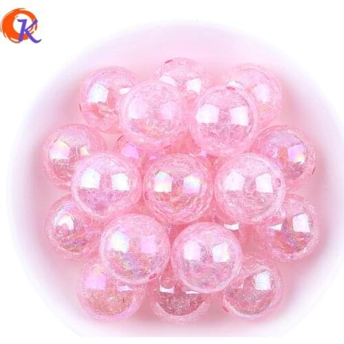 Cordial Design 20MM 100Pcs/Lot Pink Gumball Acrylic Clear AB Crack Beads Colorful Chunky Beads For Necklace Jewelry CDWB-517223