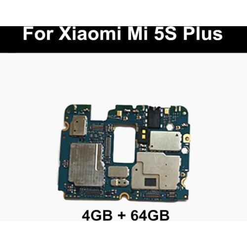 Good Working Unlocked Main Board Mainboard Motherboard With Chips Circuits Flex Cable For Xiaomi Mi 5S Mi5S M5S Plus 4GB+64GB