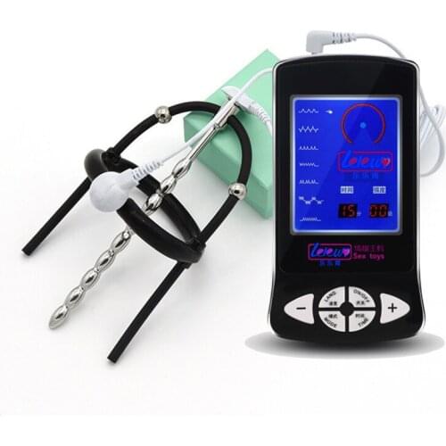 Electric Shock Sex Toys For Men Electro Penis Plug Catheter Sounds Penis Enlargement Cock Rings Glans Bondage Sex Stimulate Toys
