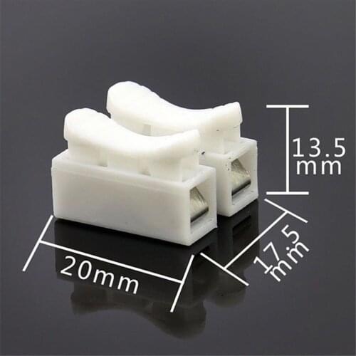 30PCS/lot Quick Splice Lock Wire Connectors CH2 2Pins Electrical Cable Terminals 20x17.5x13.5mm Wholesale Drop Shipping