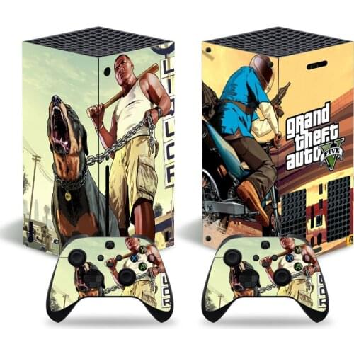 Gta1 Style Skin Sticker Decal Cover for Xbox Series X Console and 2 Controllers Xbox Series X Skin Sticker Viny 1