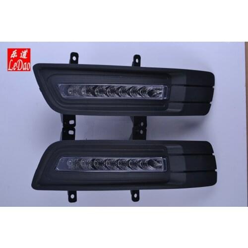 Osmrk led drl daytime running light fog lamp for Geely Emgrand 7 EC718 2010-2014 with fog lamp black cover