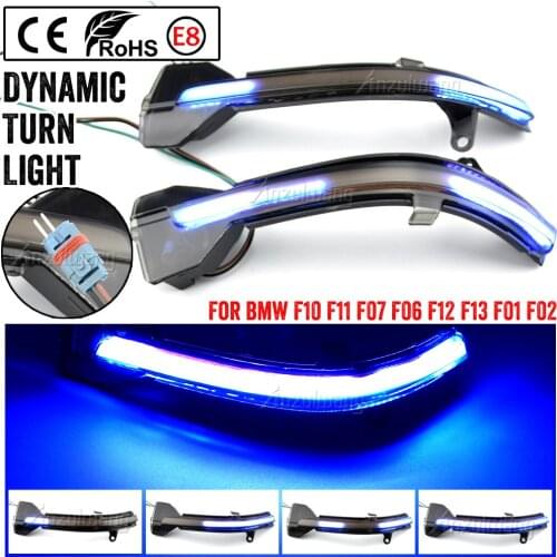 LED Rearview Mirror Indicator Blinker Repeater Light Dynamic Turn Signal For BMW 5 6 7 Series F10 F11 F07 F06 F12 F13 F01 F02