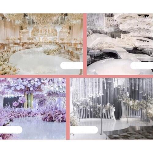 Wedding Centerpieces favor white color Mirror Carpet Aisle Runner 1M 1.2M 1.5M 2M wide wedding backdrop Decoration Shooting Prop