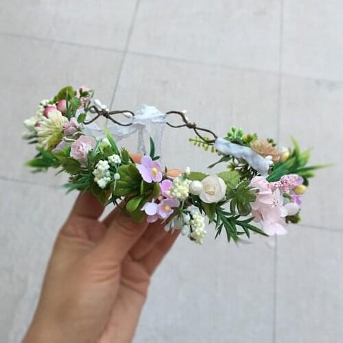 Spring Flower Floral Crown Headband