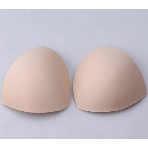 Sponge padding inserts Genie Bra pads Foam cups breast chest pad inserts Breast Triangle & Round Paded Breast Push Up Bikini