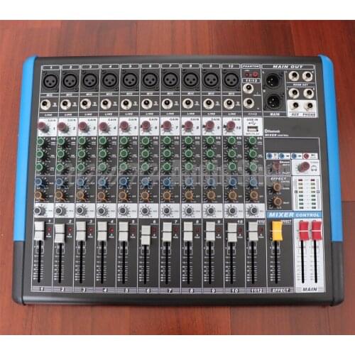 Xgwth Sound Mixing Console with USB Bluetooth Record +48V Phantom Power Monitor Paths Digital Effect 12 Channel Audio Mixer