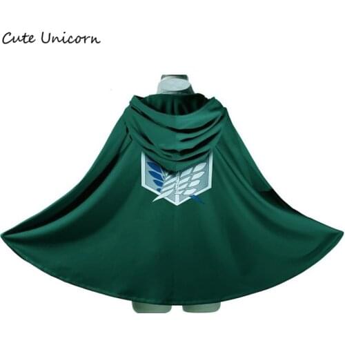 SALE Attack on Titan Cloak Shingeki no Kyojin Scouting Legion Cosplay Costume anime cosplay green Cape mens clothes