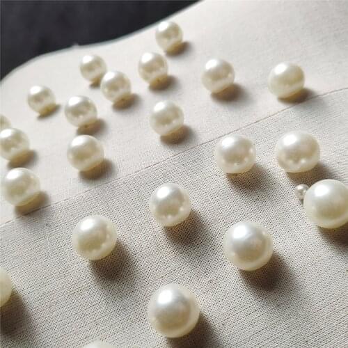 Pearl Button White Black For Chiffon Skirts Coat Jewelry Necklace Earring Sewing DIY Crafts Dress Designer Accessories