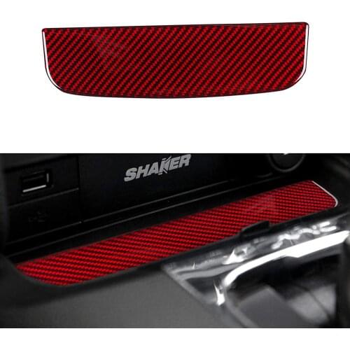 0Compatible sticker carbon fiber storage box tray decorative cover accessories for Ford Mustang 2015 2016 2018 2019 202