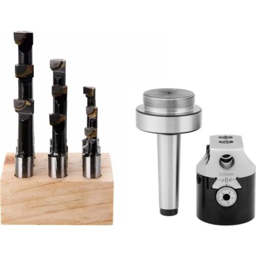1 Set Taper Collet Chuck Holder Lathe Milling Cutter MT2 Boring Head Tool Holder High-carbon Steel Cutting Machine Adapter