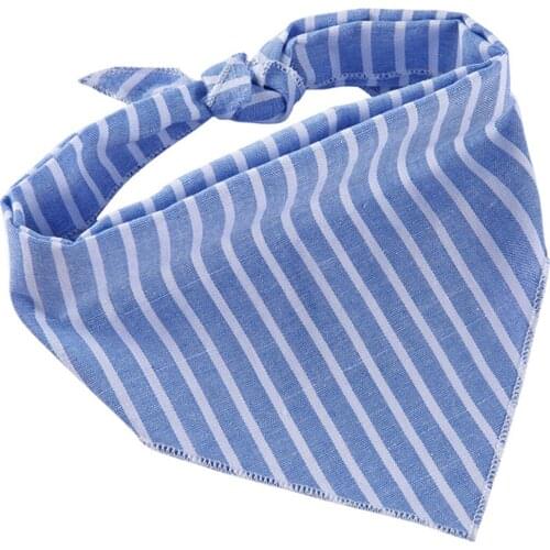 1PCS Legendog Dog Triangle Bandana Cute Cartoon Cotton Stripe Dog Bandana Dog Triangle Bib Adjustable Dog Scarf Pet Accessories