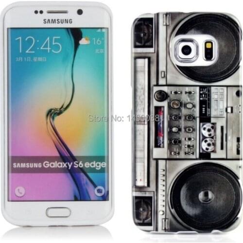 1 Piece Retro Radio Silicon Case For Samsunug Galaxy S6 Edge G9250 Phone Case Soft Protective Shell Free