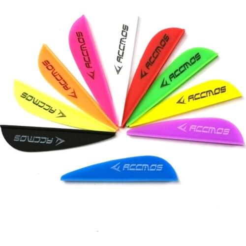 100pcs 1.75 inches Plastic Arrow Feather TPU Arrow Vans for Carbon Arrow Shaft Arrow DIY Archery Shooting Hunting