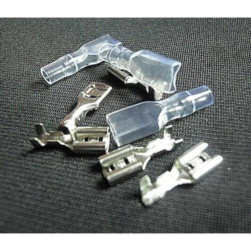 100pcs/lot 4.8 insert the plug spring sheathed wire terminal connector cold pressed terminal,0.2-1mm2