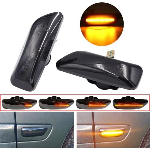 2Pieces LED Dynamic Turn Signal Light Sequential Bllinker Side Marker Lights For Volvo XC90 S80 XC70 V70 S60 30722641 30722642