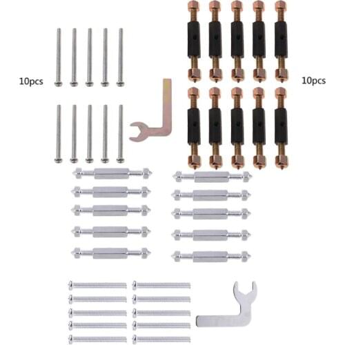 20 Pairs 86 Type Wall Switch Cassette Lower Case Damage Repair Tools Adjustable Length Bracket Rod Lever Socket Screw