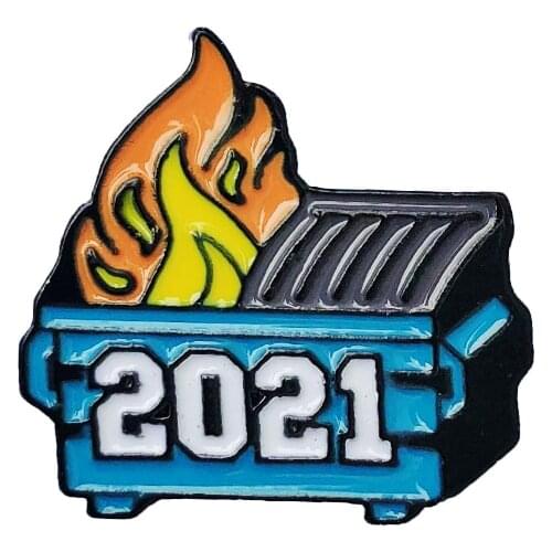 2021 Dumpster Fire Soft Enamel Pin Lapel Pins