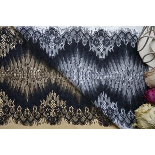 3 Meters/Lot Soft Black/White Eyelash Lace Fabric Trim Wedding Party Decoration Sewing Accessories
