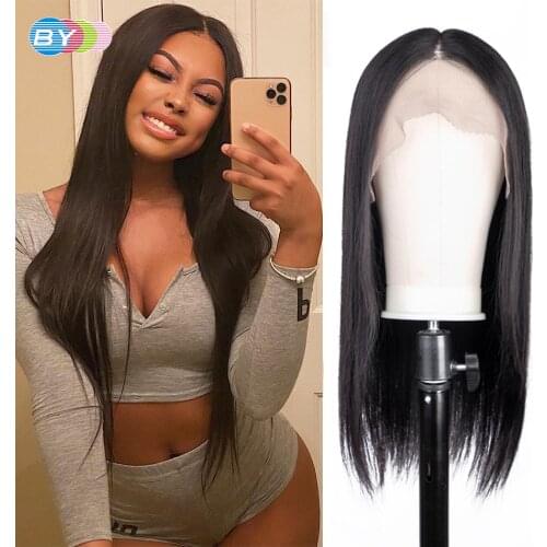 4x4 Lace Front Wig Straight T Part Straight Lace Part Wig 13*1 Remy Brazilian Straight Human Hair Wig Pre Plucked With Baby Hair