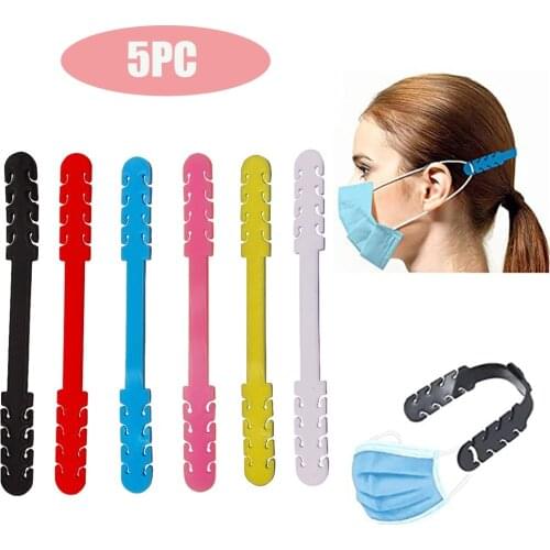 5pcs Adjustable Mask Extension Hook Ear Protection Artifact Anti Lock Buckle Ear Pain Mask Strap Extender Reusable Accessories
