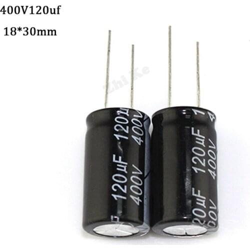 5 Pcs/Lot Aluminum Electrolytic Capacitor 120 UF 400 V 18*30mm Electrolytic Capacitor IC Withstand Voltage Value 500