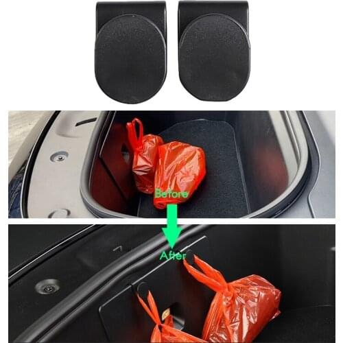 Car Front Trunk Hook Holder Anti Swinging ABS Pendant Storage Hanging Accessories for Tesla Model Y 2020 2021